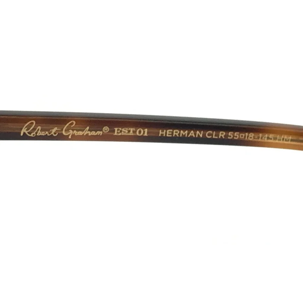 Robert Graham Sunglasses HERMAN CLR Clear Multicolor Frame w/ Light Brown Lenses